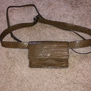 Zara Brown Printed Fanny Pack Never Used